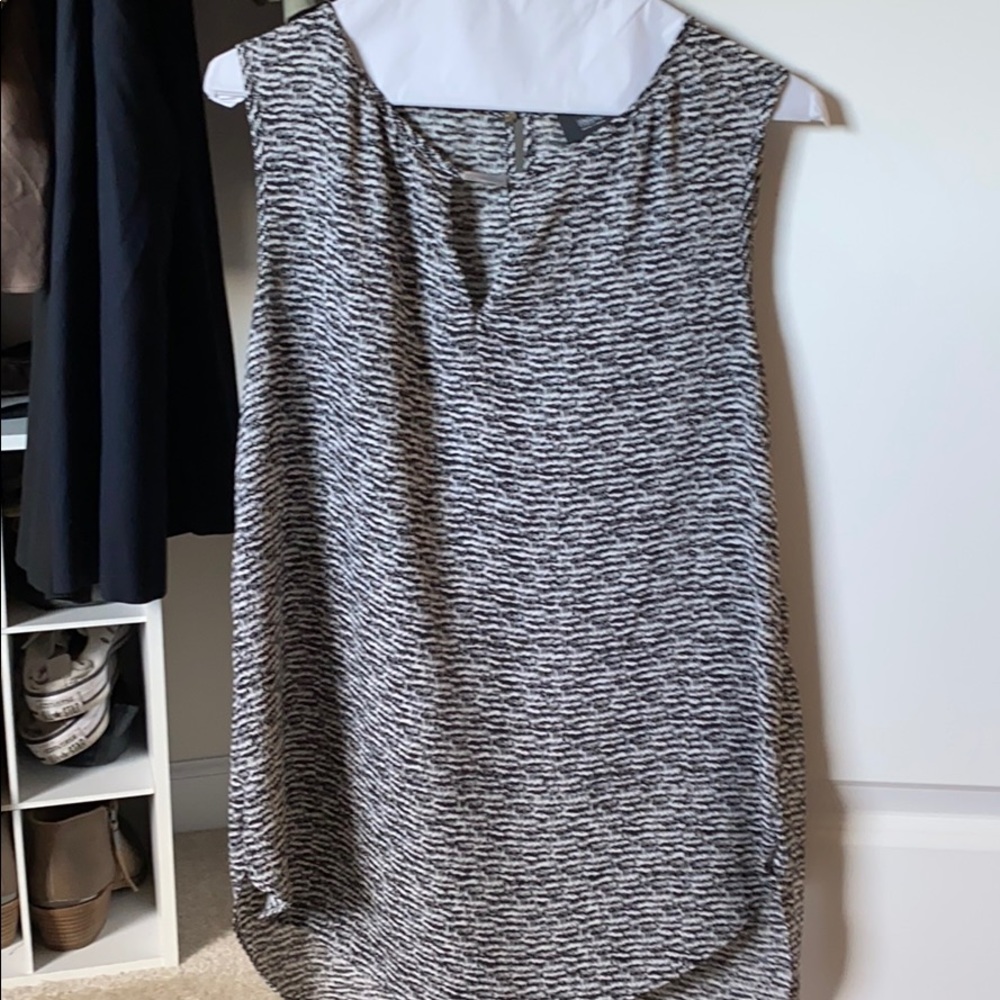 Black and white blouse